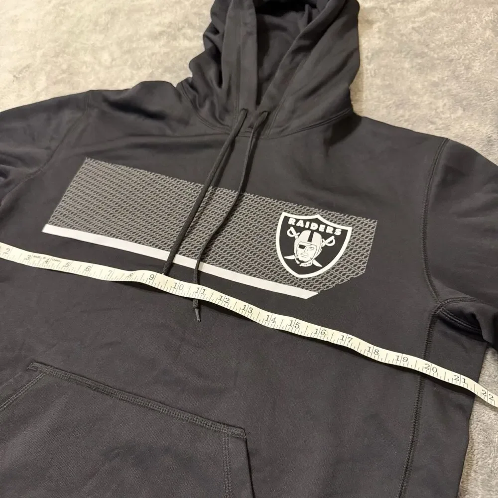 Nike Las Vegas Raiders Hoodie Mens Sz M NFL Football Therma-FIT Pullover Cold‎